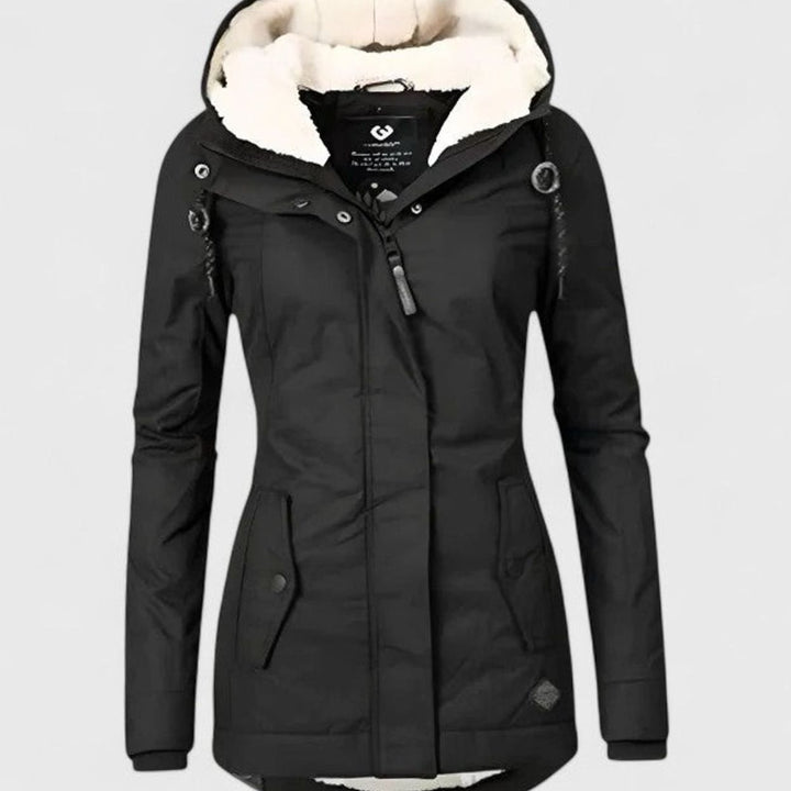 Women's Winter Coat with Fleece Lining and Hood – Waterproof