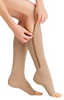 Zipper Knee High Graduated Compression Socks with Open Toe and Side Closure